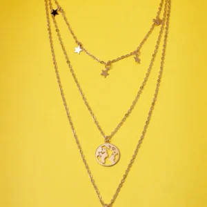 Gold Plated Multilayered Necklace