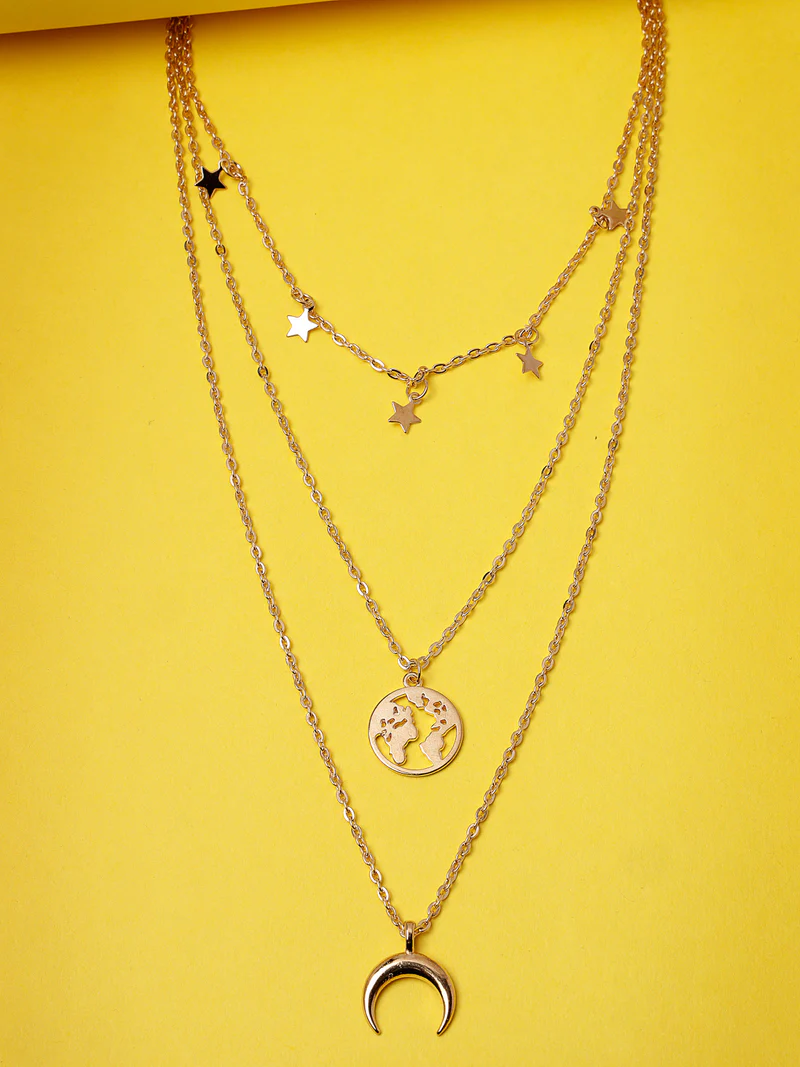 Gold Plated Multilayered Necklace