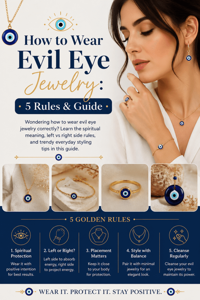 how to wear evil eye jewelry